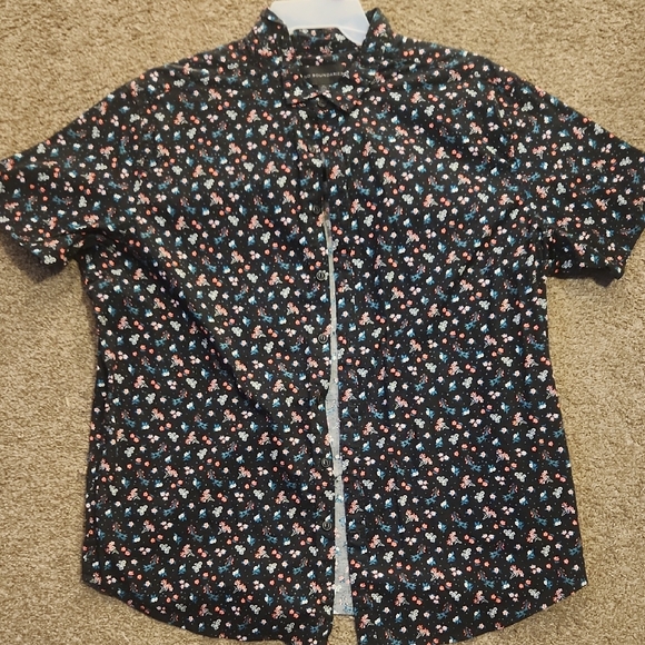 No Boundaries Other - No Boundaries Black and Red Casual Button Down Shirt